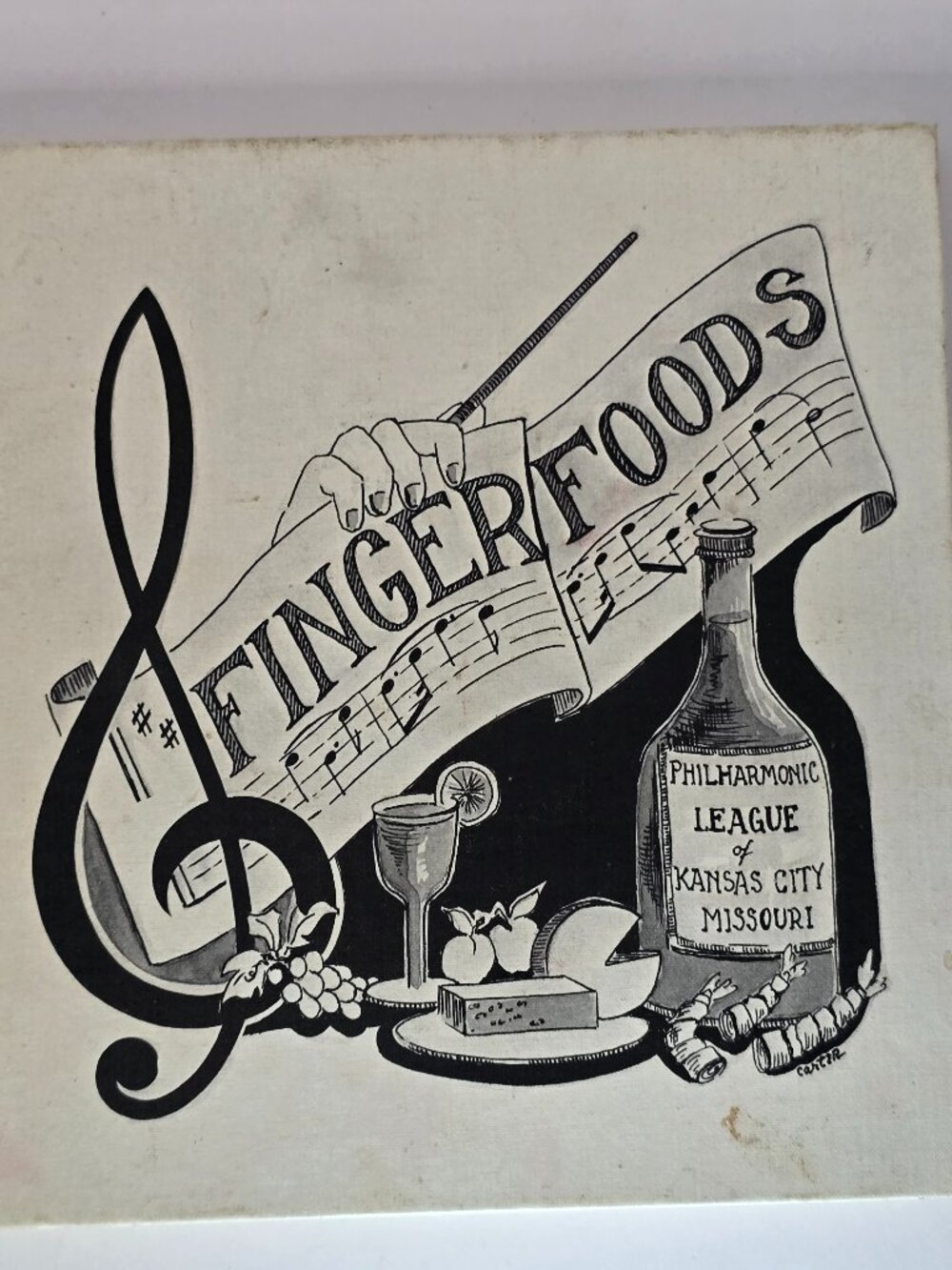 Vintage 1978 Fingerfoods Cookbook Philharmonic League Kansas City Missouri Hard
